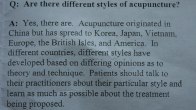 brochure mentions existence of many different techniques and styles of acupuncture.